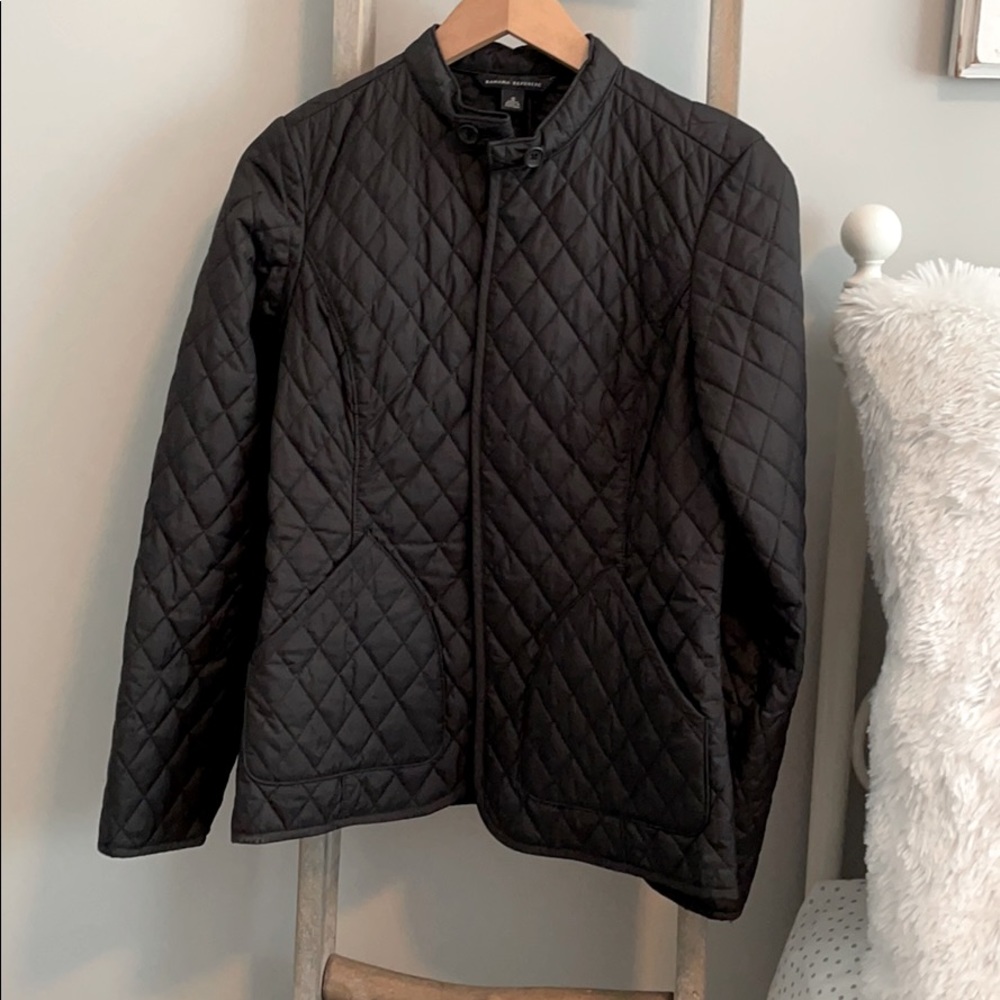 Banana Republic Quilted Lightweight Black Jacket